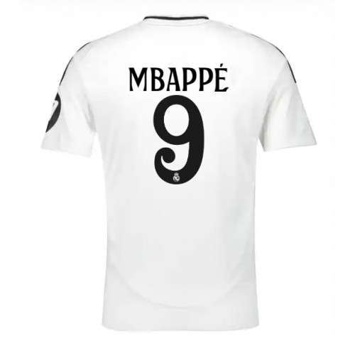 Fotbalové Dres Real Madrid Kylian Mbappe #9 Domácí 2024-25 Krátký Rukáv